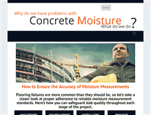 Tablet Screenshot of concretemoisture.com